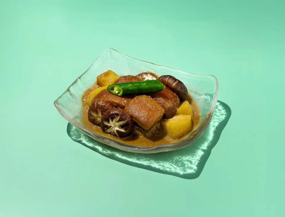 Braised pork belly in the babi pong teh.