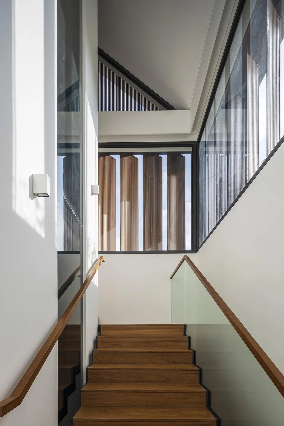 The staircase at the front of the house.