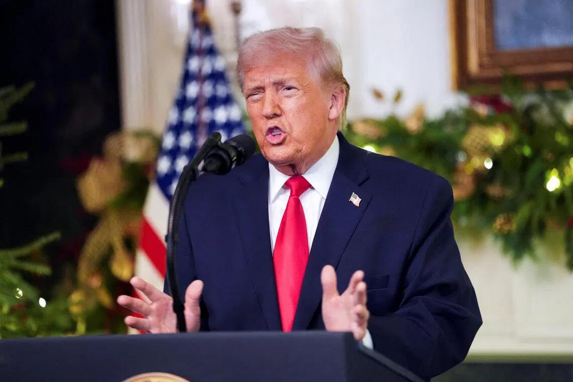 President Trump’s speech comes at the end of a whirlwind year in which he has launched an unprecedented display of presidential power.