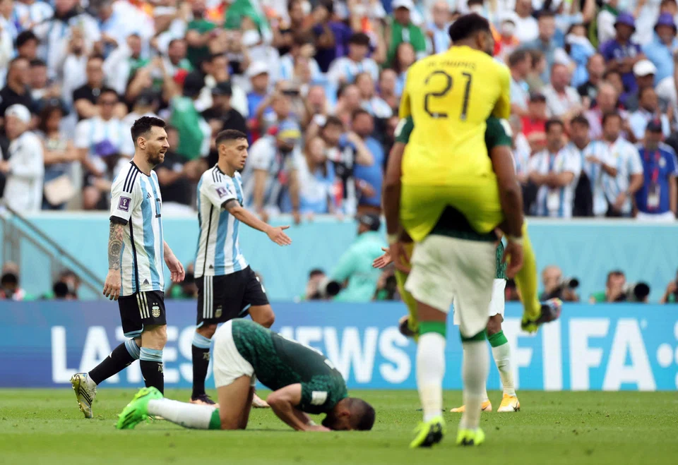“Our team fulfils our dreams!” and “Where is Messi? We beat him!”, the green-clad Saudis chanted over and over in the Lusail Stadium, on their feet and greeting every clearance from their defence with a deafening roar.