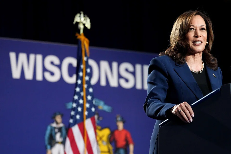US Vice-President Kamala Harris holds a two-point lead over Donald Trump, 44 per cent to 42 per cent, according to the Reuters/Ipsos poll. It was conducted in the two days after Biden announced on Sunday he was dropping out of the race and endorsing his vice-president.