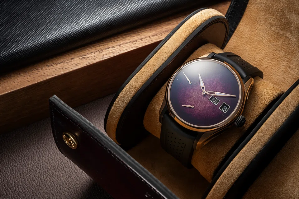 H Moser &amp; Cie's Pioneer Perpetual Calendar Concept MD Purple Enamel.