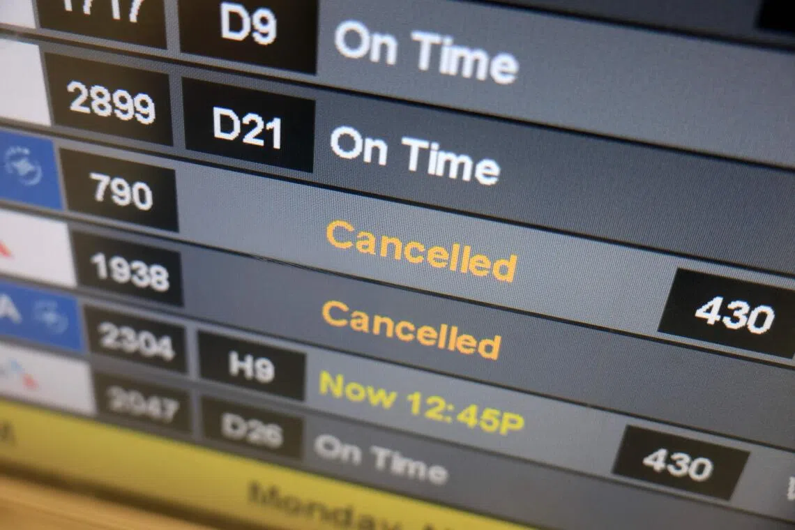 Thousands more trips involving US airports were cancelled or delayed on Monday after nearly 3,000 were cut a day earlier, according to tracking website FlightAware.