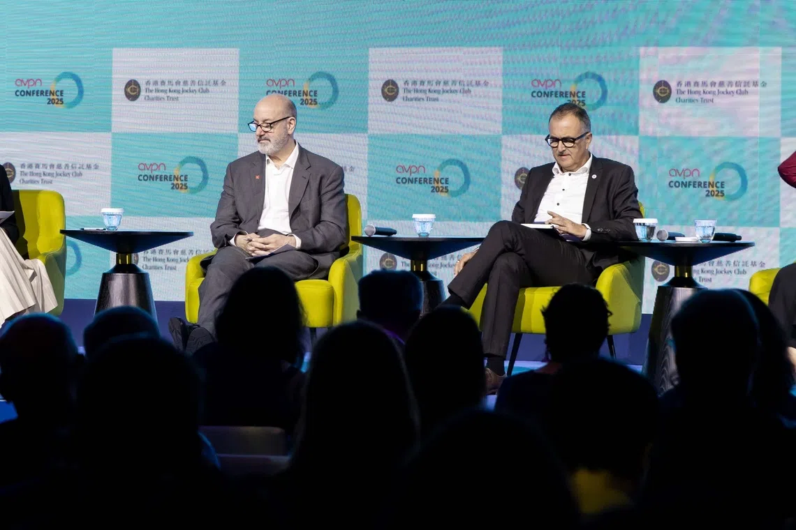 From left: Allison Carlson, executive vice-president of Foreign Policy; Larry Kramer, president and vice-chancellor of London School of Economics; Balthasar Staehelin, personal envoy of the president to China and head of regional delegation for East Asia at the International Committee of the Red Cross; and Shivani Garg Patel, chief strategy officer of Skoll Foundation.