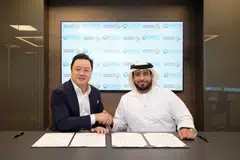 Ryan Gwee (left), founder and group chairman of Aleta Planet, with Mohammad Bin Markhan Al Ketbi, founder and group chairman of National Pulse.