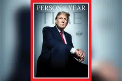 Trump also received the title in 2016, after his first presidential election victory, and now joins a select group of people who have been chosen twice.