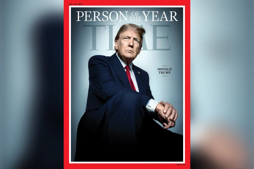 Trump also received the title in 2016, after his first presidential election victory, and now joins a select group of people who have been chosen twice.