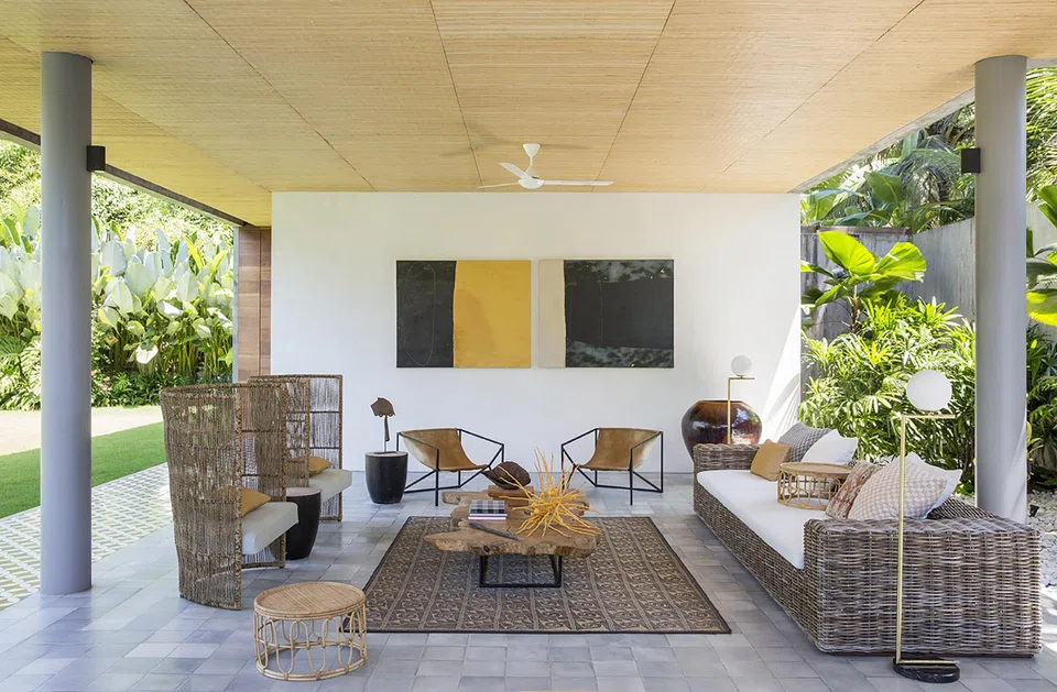 Most of the furnishings are designed and produced on the island.