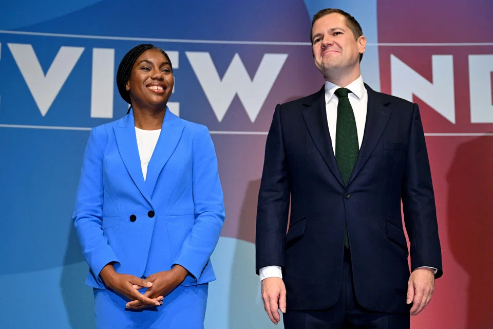 Candidates for the Conservative Party's leadership Kemi Badenoch (left) and Robert Jenrick. Polls indicate that Badenoch is most likely to emerge as winner.