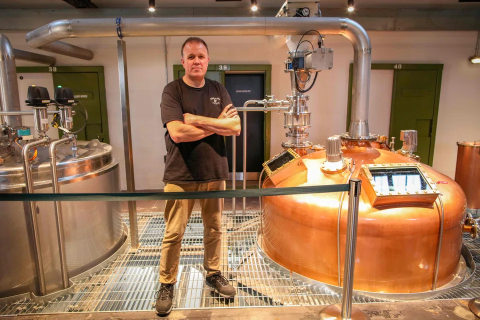 Graeme Millar, master distiller of McConnell's Whiskey, says the prison’s thick stone walls and rows of cramped cells along gangways presented “a challenge” when fitting the distillery into the space.