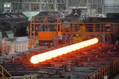 A steel factory in China's Shandong province. The country relies on coal-dependent blast furnaces and prefers low-grade iron ore over the high-grade variety essential for less carbon-intensive steelmaking. 