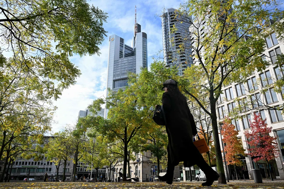 A view of Frankfurt. Aroundtown, a sector bellwether which invests in residential and commercial real estate in Germany, has been the most prolific buyer of its own debt this year, with tender offers on 17 bonds.