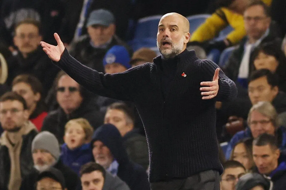 Pep Guardiola won six Premier League titles and Manchester City’s first ever Champions League since arriving at the Etihad in 2016 but has lost four consecutive games for the first time in his coaching career.