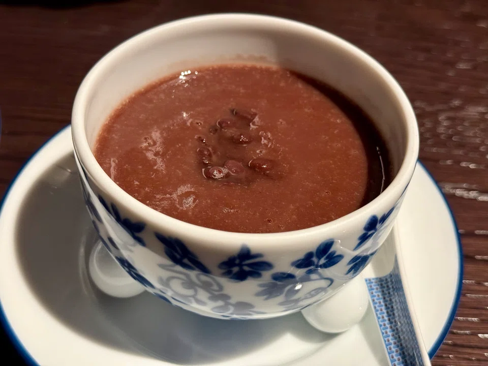 Red bean soup with aged tangering peel.