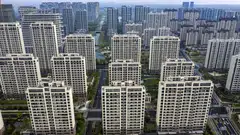The value of new-home sales from the 100 biggest real estate companies dropped about 33.6 per cent from a year earlier to US$44.52 billion, compared with a 45 per cent decline in April.