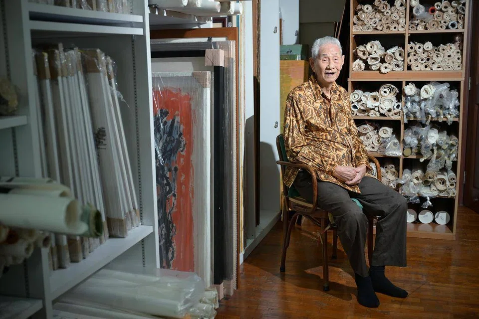 Artist Lim Tze Peng at his house and studio in Telok Kurau in October 2024. He was hospitalised for pneumonia in January and died on Feb 3.