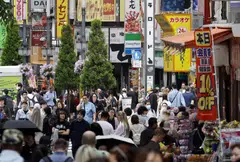 The year-on-year increase in Japan's core consumer price index, which includes oil products but excludes fresh food prices, compared with a median market forecast for a 3.4 per cent gain and followed a 3.2 per cent gain in March.