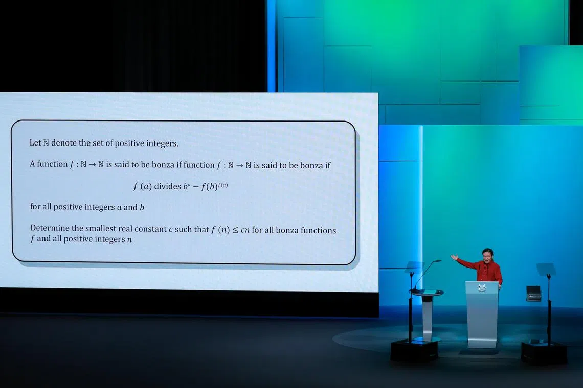 At the National Day Rally, PM Wong showed a complex maths question from the International Math Olympiad that was correctly solved by AI.