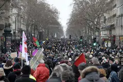 In France, more than a million people took to the streets on Thursday (Jan 19) to protest President Emmanuel Macron's pension-reform plan.