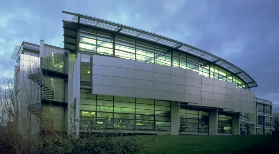 The Centenary Building, once the glass-and-concrete triumph of the University of Salford, outside the northern city of Manchester, was the inaugural winner of the Royal Institute of British Architects Stirling Prize in 1996. 