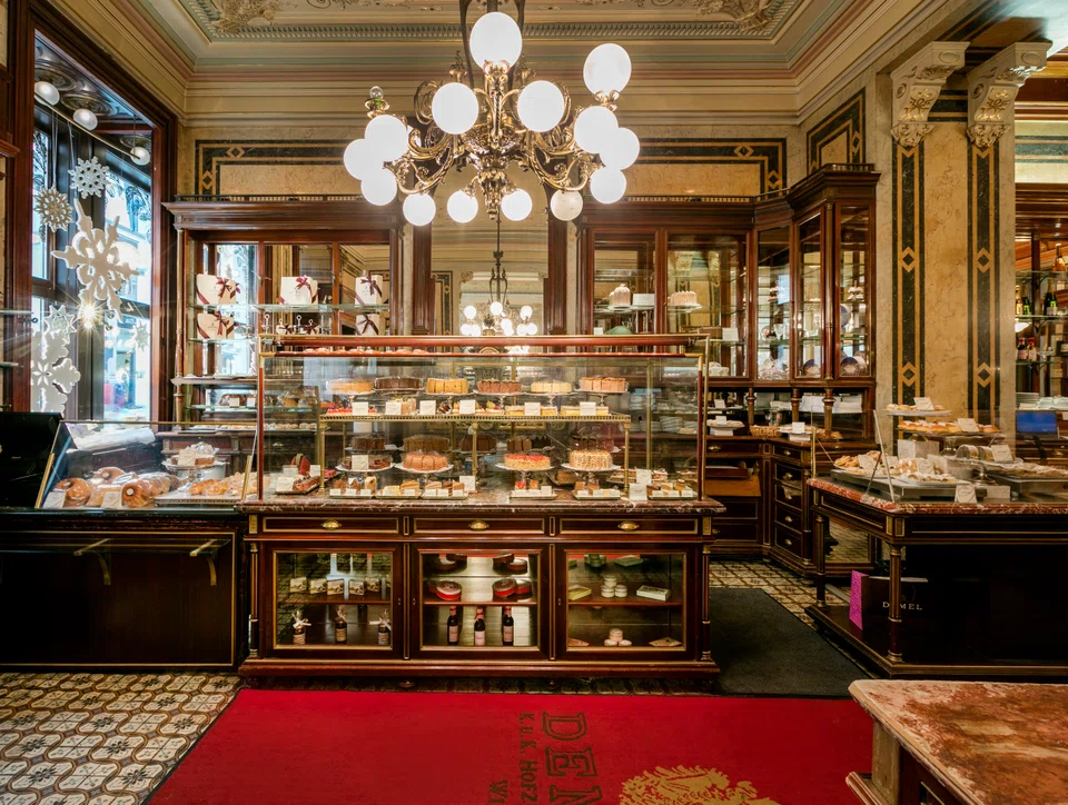 The old-world charm of Cafe Demel.