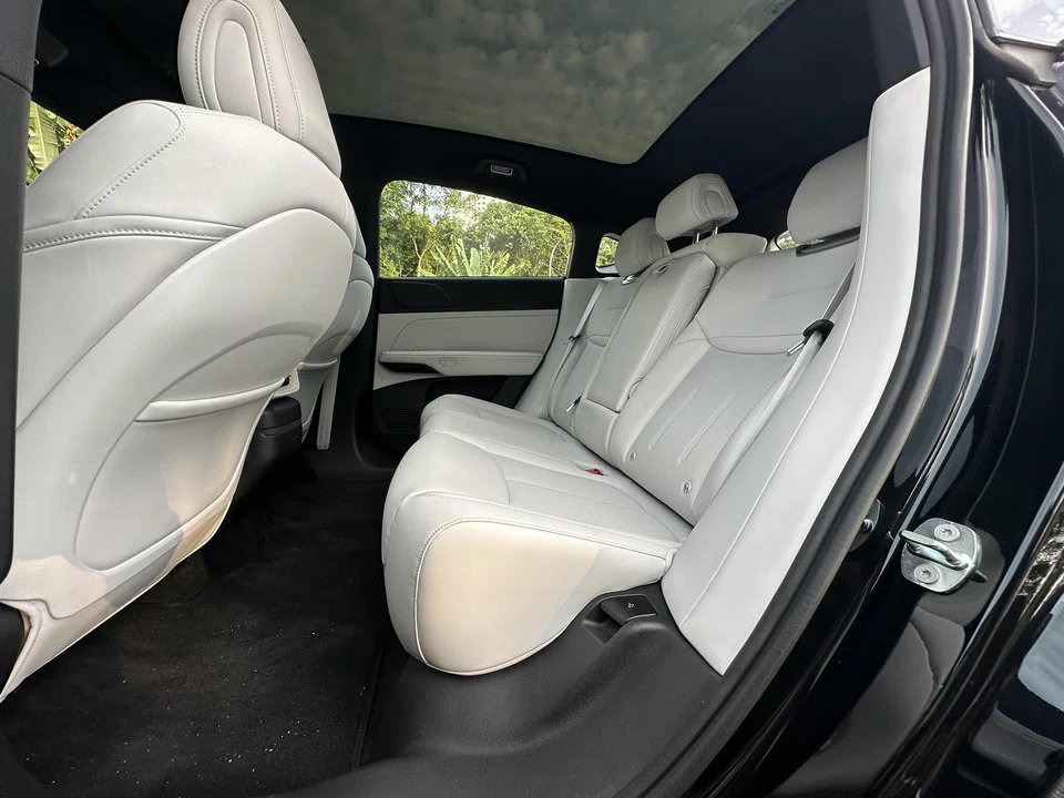 The car is ultra-roomy in the back with plenty of headroom.