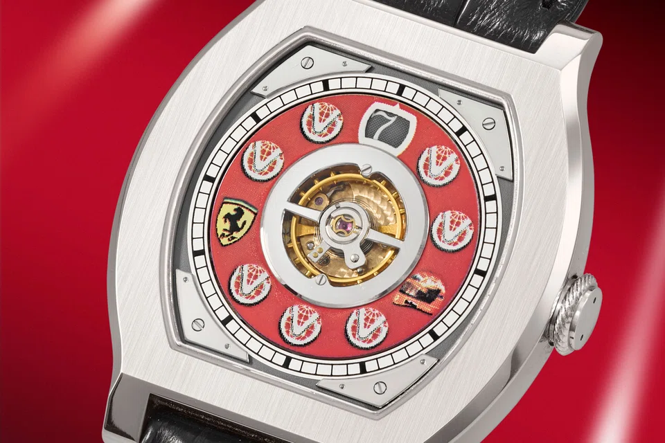 The timepieces include a unique FP Journe Vagabondage 1 Model from 2004 that commemorates each of Schumacher’s F1 championship wins.