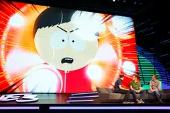 Trey Parker (right) and Matt Stone (centre) signed a deal with ViacomCBS the same year paying more than US$900 million over six years, one of the richest in TV history.