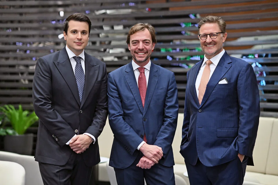 From left: Max-Herve George, the chairman of SWI Group; Jaume Sabater, the group CEO of SWI Group; and Simon Garing, the CEO of Stoneweg European Reit's manager.