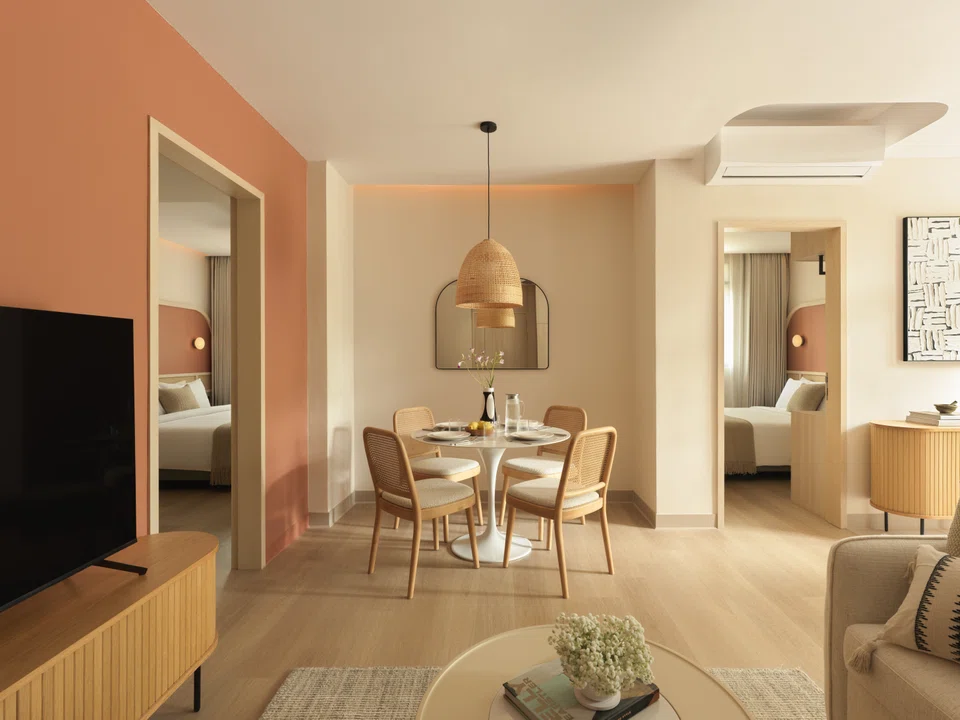 The Initial Sama houses 92 serviced apartments, ranging from studios to two-bedders.