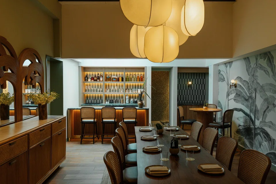 Belimbing's homey, botanical themed interiors.