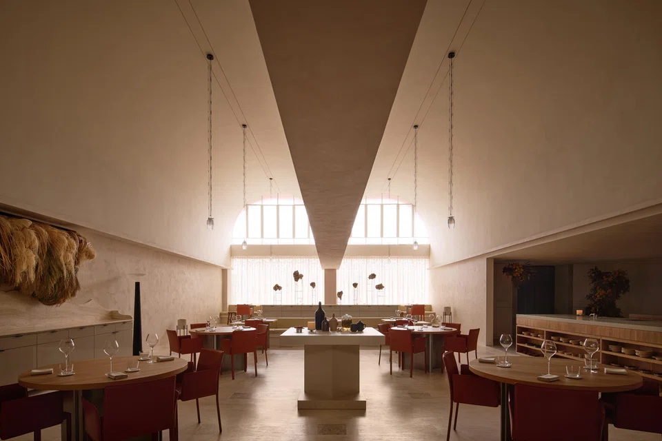 Somma's voluminous, arched ceilings make it a temple of cool.