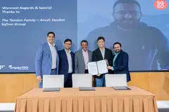 From left: Hemant Tucker, CEO & co-founder of Farro Capital; Mahesh Kumar, co-founder and managing partner of Farro Capital; Ravi Menon, chair of ImpactSG; Edmund Twohill, executive director and co-founder of ImpactSG; and Arush Tandon, founder and business development director of Safron Group.