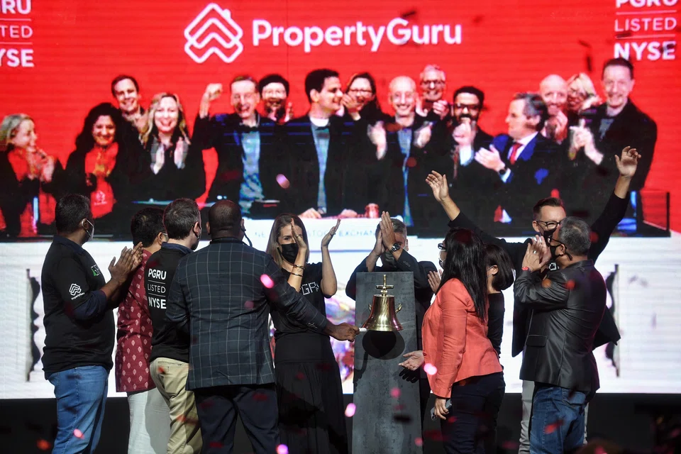 Staff, partners, investors and other guests celebrated PropertyGuru’s listing at an event held at Suntec Singapore Convention and Exhibition Centre Hybrid Experience on March 18, 2022.