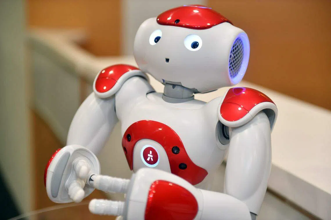 Nao, a Softbank humanoid that's a programmable personal teaching assistant and can help teachers bring lessons to life. 