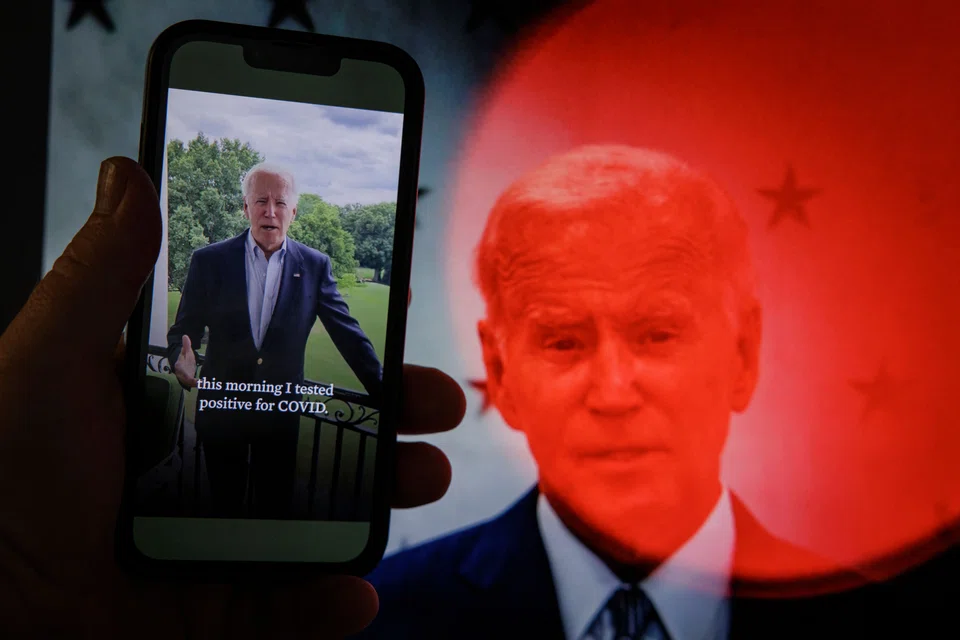 Joe Biden has isolated at the White House since testing positive for the coronavirus on Thursday.