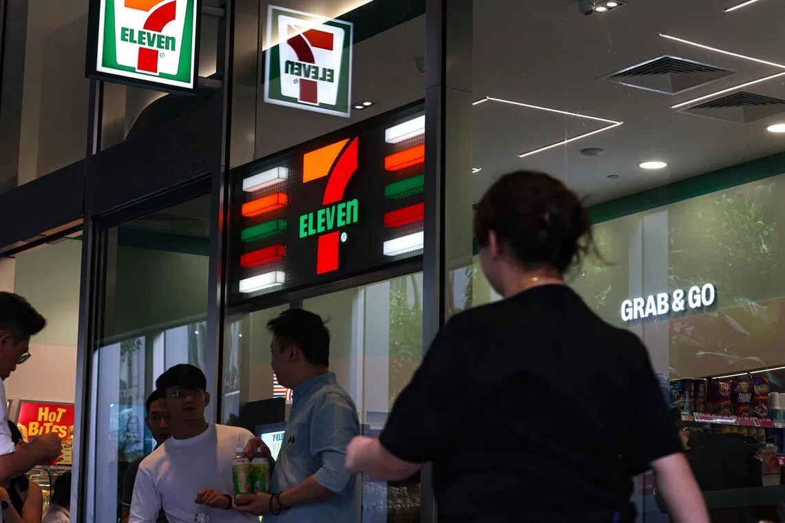 DFI Retail, which operates 7-Eleven stores in Singapore, leads the gainers on the STI with a 1.5% or US$0.06 increase to US$4.07.