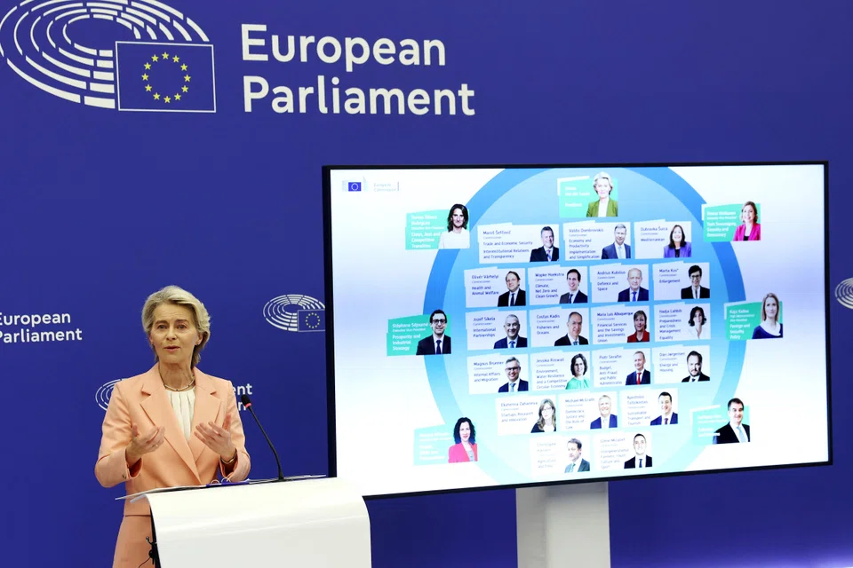 European Commission President Ursula von der Leyen handed powerful economic portfolios to France, Spain and Italy – putting a hard-right candidate from Rome in a top role.
