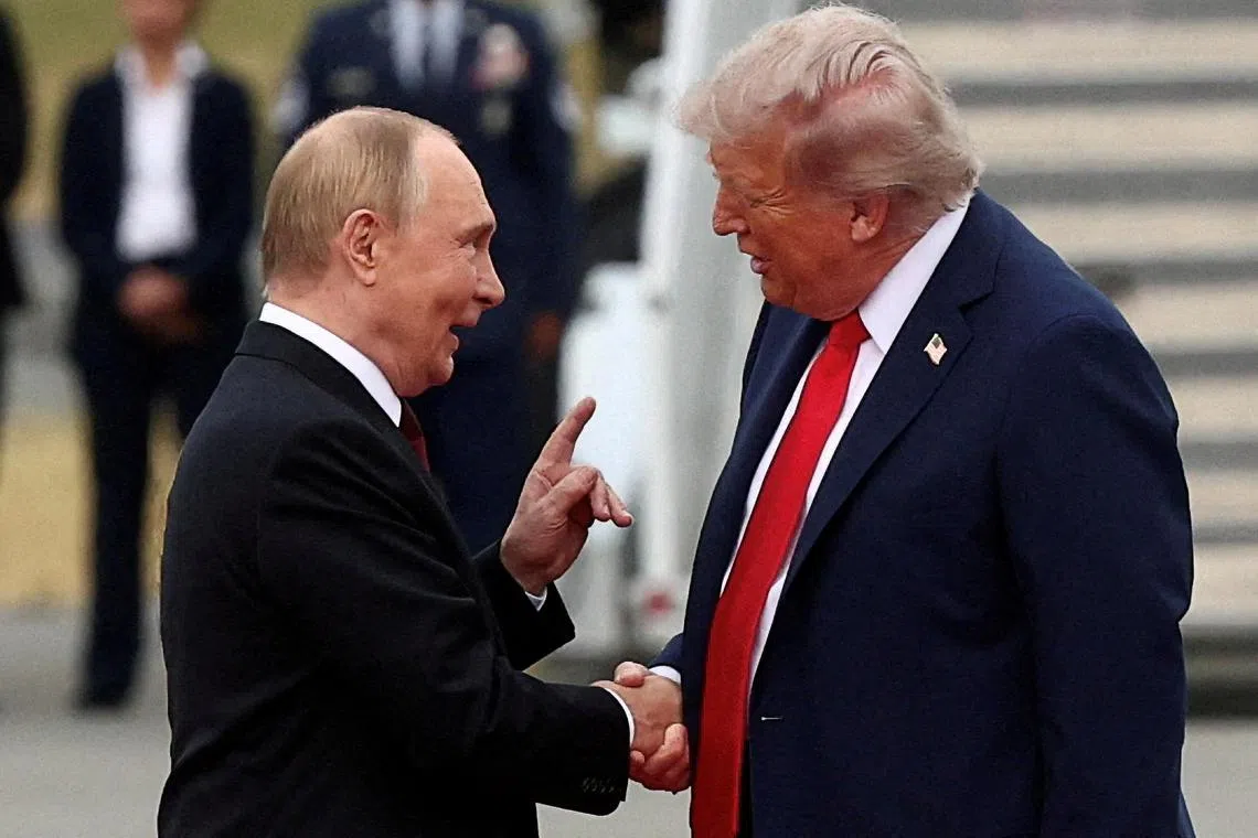 Since meeting Russian President Vladimir Putin (left) in Alaska last month, US President Donald Trump (right) has pushed the Kremlin chief to hold bilateral talks with Ukrainian President Volodymyr Zelensky, but instead Russia has stepped up attacks on Kyiv.