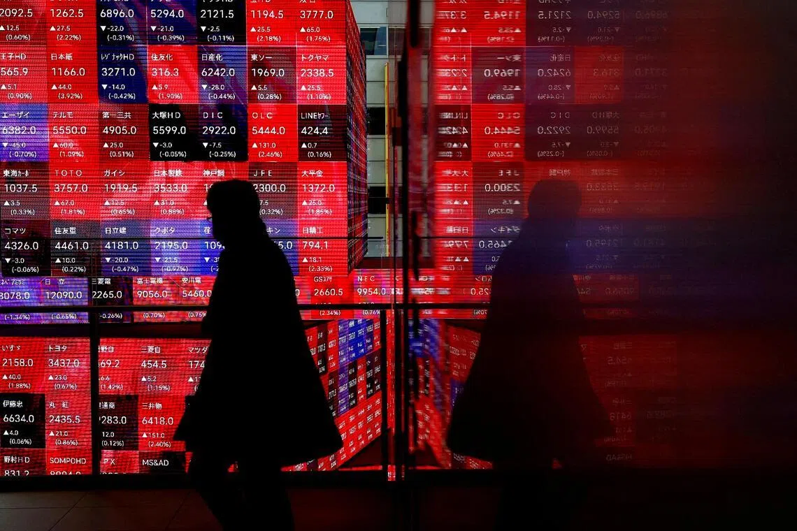 The Nikkei was down 1.7 per cent at 53,502.50, as of 0010 GMT on Friday.