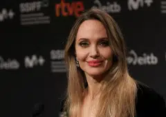Angelina Jolie attends a press conference for the film "Couture" at the San Sebastian Film Festival, San Sebastian, Spain, Sep 21, 2025. 