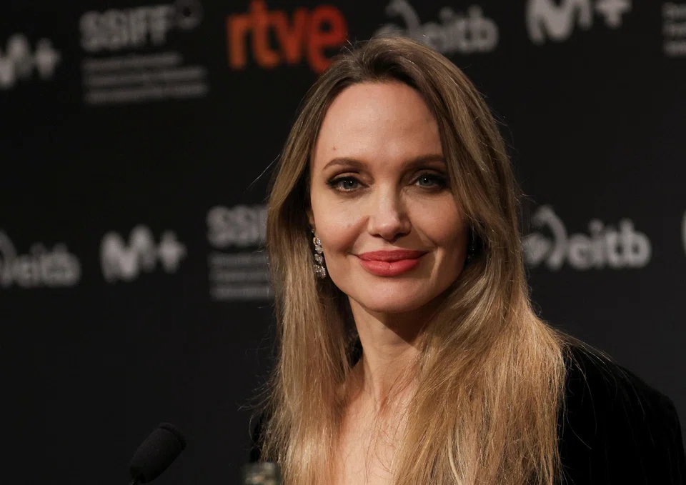 Angelina Jolie attends a press conference for the film "Couture" at the San Sebastian Film Festival, San Sebastian, Spain, Sep 21, 2025. 