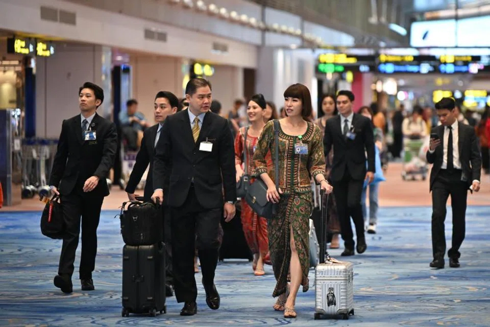 With SIA's new in-flight service protocol, cabin crew will have to be seated and strapped in whenever the seat-belt sign comes on. 