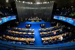 The opening session of the 11th Brics Parliamentary Forum in Brasilia, Brazil, on Jun 4. The bloc's leaders are preparing to meet for a two-day summit in Brazil on Jul 6.