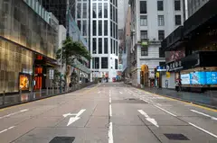 Bankers and traders who are needed in the office were greeted with largely empty streets early Wednesday. 