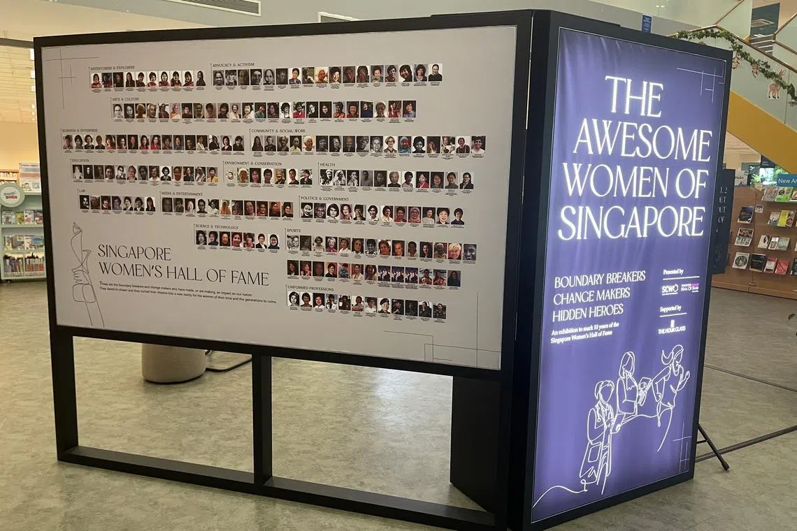 The exhibition showcases the women who have contributed to Singapore from the nation-building years until the present.