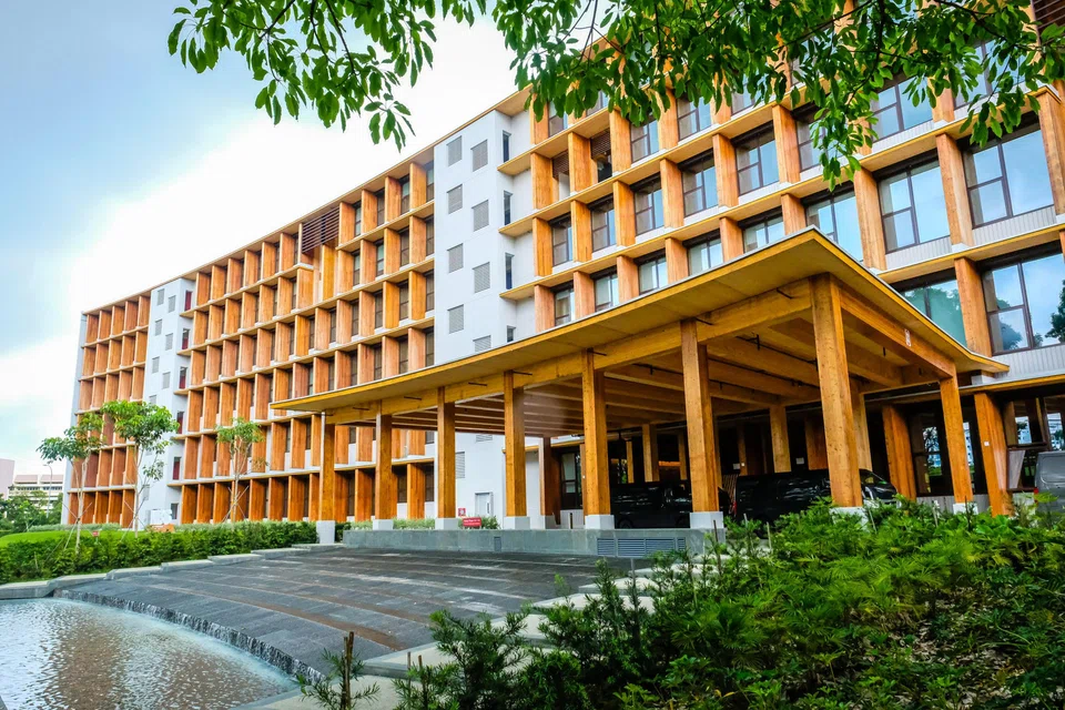 Gaia – the largest wooden building in Asia. Nanyang Technological University is home to Asia’s largest wooden building, which is also a zero-energy structure that consumes as much energy as it produces. 