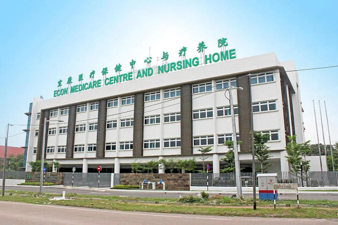  Econ Healthcare Group, comprising Econ Healthcare and its subsidiaries, operates eight medicare centres and nursing homes as well as provides non-residential care services in Singapore.