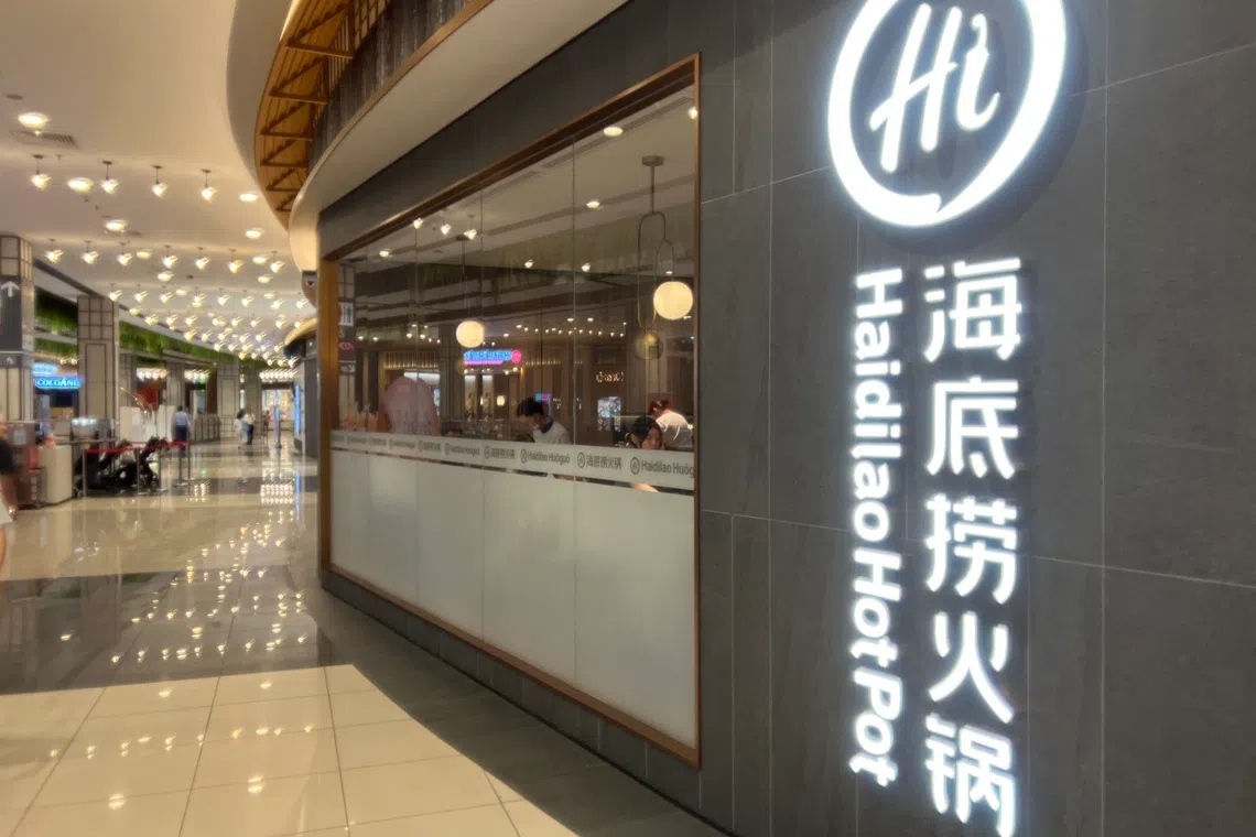 Hotpot chain Haidilao ranks among the top destinations for cross-border spending.