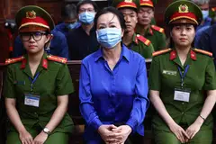 Truong My Lan (centre) is appealing her death sentence after being convicted in April of embezzling US$12.3 billion from Saigon Commercial Bank. 